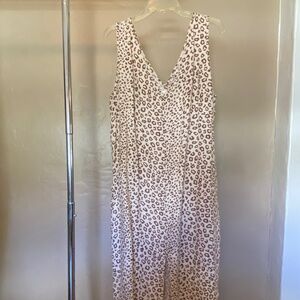 Linen Animal Print Dress